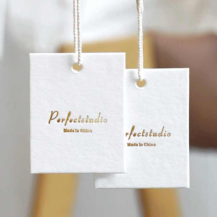 Metallic Edge Hang Tags Clothing Premium Design Garment Swing Tags ...