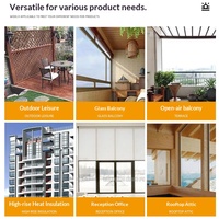 Store banne moderne et simple pour gazebo extérieur, stores enrouleurs translucides, isolants thermiquement et anti-UV, rideaux de porte et fenêtre