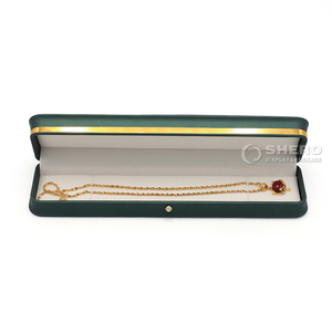 Vintage Waist Curved Jewellery Box With Gold Trim Wedding <b>Ring</b> Necklace Gift Box For <b>Couples</b> Button Closure Solid Design - Product Image 2