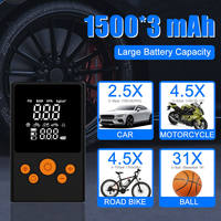 Wireless Mini Car Tire Inflator Smart Preset Pressure Air Compressor Portable Inflator with LED Light for Outdoor Travel Use