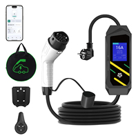 Chargeur de véhicule électrique portable RTFIY Type 2 7kW 32A avec contrôle WiFi par application et écran LCD