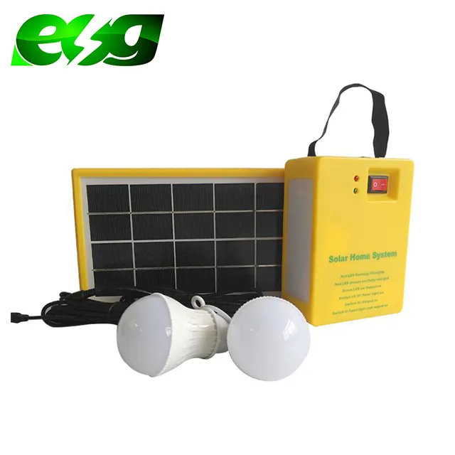 ESG lampu berkemah Mini, lampu berkemah 3.7v6w 3.7v3w kecil termurah dengan panel surya sistem pencahayaan tenaga surya