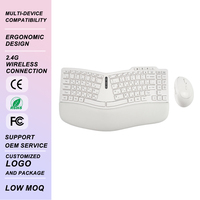 Ensemble clavier et souris, nouvelle version, sans fil BT, ergonomique, pour PC portable, clavier sans fil ergonomique