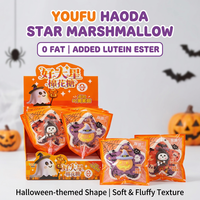 Halloween Pompoen Spook Cartoon Marshmallow Lollipop Stick Enkelverpakking Displaydoos Bulk Party Snack