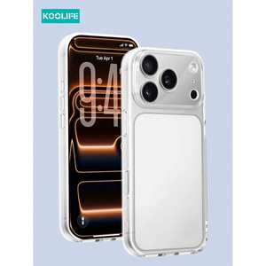 Koolife per 17promax Custodia per Telefono in TPU Morbido con Ampia Finestra Trasparente per Protezione Lenti, Bianca, Unisex - Product Image 1