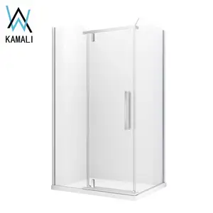 Kamali high quality factory price 304 stainless steel frame toughened glass shower room door hinge shower enclosures uk