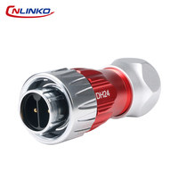 Connecteur circulaire étanche IP68 CNLINKO DH24 entièrement métallique 2-24 broches, ensemble complet pour environnements industriels difficiles