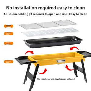 Parrilla Portátil Plegable de Acero Inoxidable para Exteriores, Barbacoa de Carbón para Mesa con Asa para Viajes, Picnic y Camping - Product Image 4