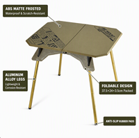 Table pliante en alliage d'aluminium pour l'extérieur, plateau en ABS givré, portable pour le camping, la pêche, le barbecue, le pique-nique