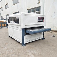 Double face de papier de verre 1300mm Machine à polir le bois pour surface incurvée