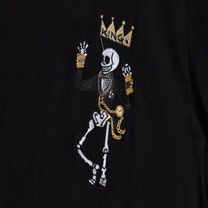 Camiseta Personalizada Bordada para Hombre, 235 g/m², Tejido de Punto, Manga Corta, Cuello Redondo, Negra, Estilo Casual Urbano - Product Image 6