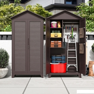 Armoire <span class=keywords><strong>de</strong></span> rangement pour outils <span class=keywords><strong>de</strong></span> <span class=keywords><strong>jardin</strong></span> et <span class=keywords><strong>de</strong></span> <span class=keywords><strong>garage</strong></span>, plusieurs tailles, imperméable, résistante au soleil, antivol, solution <span class=keywords><strong>de</strong></span> rangement durable - Product Image 2