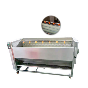 Commercial Roller <b>Brush</b> Root <b>Vegetable</b> Cleaning Machine New Condition Carrot Potato Peeler Washing Machine for Fruit Peeling - Product Image 6