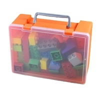 Caja de Juguetes Transparente de Plástico PP, Multifuncional, Ahorradora de Espacio, Ecológica, con Asa Personalizable de Alta Calidad, para Joyas y Herramientas
