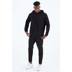 Kelvin <b>Black</b> Men's Tracksuit Set Simple Casual Breathable 340 Grams <b>Fabric</b> - Product Image 6