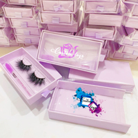 Boîte à cils conception gratuite boîte d'emballage personnalisée en faux cils de marque privée boîtes de faux cils vides de luxe