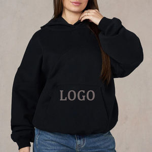 Sudadera con Capucha Gruesa de Algodón de Alta Calidad, Sin Cordones, Talla Grande, para Mujer - Product Image 1
