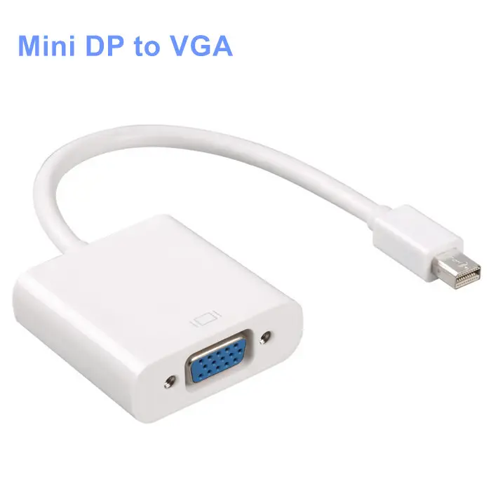 Sıcak satış Thunderbolt Mini DisplayPort VGA için Port girişi dönüştürücü Mini DP VGA adaptörü Apple MacBook için