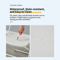 Chaises pliantes d'extérieur en plastique pour la restauration, empilables, pour banquets, camping et événements