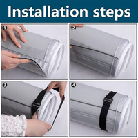 Housse isolante pour tuyau de climatisation, gaine de protection élastique résistante à la chaleur pour tuyau d'évacuation de climatiseur
