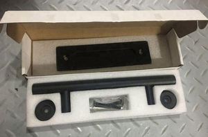 Poignée de porte coulissante encastrée WEKIS moderne de 12 pouces, design coulissant noir, matériau en laiton, installation par vis, diamètre de 25 mm - Product Image 4