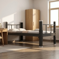 Lits simples pour chambre d'enfant, garçons, filles, maternelle, dortoir scolaire, appartement du personnel, structure métallique économique pour usage commercial