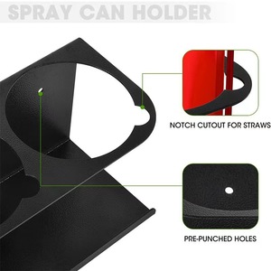 Organizador de Herramientas de Pared para Botellas de Spray, Soporte Metálico de Pared para Almacenamiento de Botellas de Spray para Garaje - Product Image 4