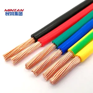 Cable de alta calidad, cable de cobre puro trenzado de un solo núcleo, cable de alimentación aislado de PVC, de 1,5mm, de 2,5mm, de mm y de 4mm