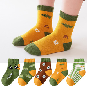 Calzini <span class=keywords><strong>Antiscivolo</strong></span> Invernali per Bambini, Calzini in Spugna per Neonati con Logo sul Fondo Lavorato a Maglia - Product Image 5