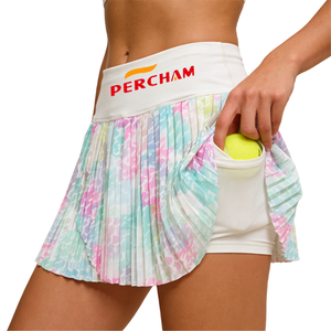 Vêtements de tennis pour femmes avec logo personnalisé, séchage rapide, 2 en 1, jupes plissées à impression numérique, shorts intégrés, jupe de pickleball, jupe de padel - Product Image 1