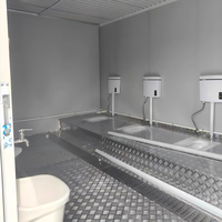 Baño Público Portátil en Contenedor de Acero de 20 pies con Diseño Desmontable, Aislamiento y Características Ignífugas para Hoteles, Gimnasios y Parques