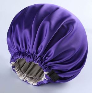 Adjustable Double Layer Night Hair <b>Wrap</b> Satin Silk Sleep Bonnet Slouchy Beanie Hat Scrunchie Promotion Gifts - Product Image 3