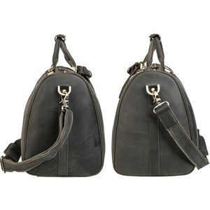Oem ODM Custom Materials Logo Vintage Unisex Real <strong>Leather</strong> Gym Sport Bag Travel Bag Genuine <strong>Leather</strong> Overnight Bag Duffel <strong>Holdall</strong> - Product Image 3