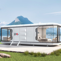 Maison modulaire en aluminium M7, capsule préfabriquée extensible, maison conteneur avec matériaux imperméables et ignifuges