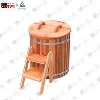 Vente en gros de bacs à glace en bois à siège unique | Plongeant froid en acier inoxydable + baril intérieur + bain de glace + baignoire intérieure