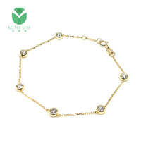 Bracelet de mariée Betterstar haut de gamme en diamant de laboratoire certifié IGI, couleur D, clarté VVS, taille ronde, serti en forme de bulle, fabrication usine