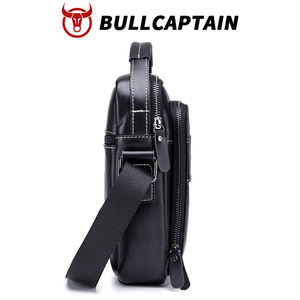 Sac à bandoulière/sac à main multifonctionnel en cuir véritable pour homme BULLCAPTAIN, grande capacité, style rock, sacs messagers - Product Image 5