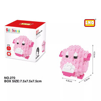 Jouet créatif DIY LNO, blocs de construction assemblés, animaux en plastique ABS, série animaux de compagnie 270-317, 14 ans et plus, ensemble de 200-400 pièces
