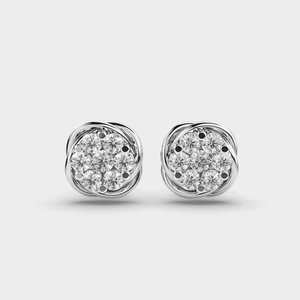 Boucles d'oreilles clous en diamant étincelant en argent sterling 925, bijoux fins de créateur pour mariée, mariage et mode quotidienne - Product Image 4