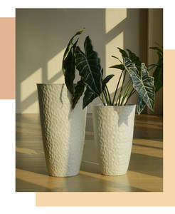 Pot de fleurs en <span class=keywords><strong>plastique</strong></span> nacré haut et élégant, épaissi, pour intérieur, salon, balcon, bureau, bac à plantes - Product Image 4