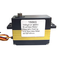 Servo Digital Sin Escobillas de 150 kg, 25T, 9.95 mm, 2us, Banda Muerta, Aluminio 7075, IP56, para Modelos a Escala Extrema