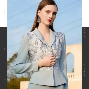 2024 Elegant Dresses For Lady Women's Summer High-end Business Skirt Suit Set Embroidery Fashionable Style