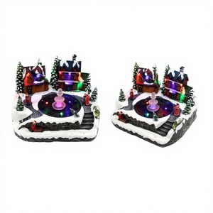 4PCS/CS Ornements de Noël 8,5"x7" avec éclairage décoratif de 9,5" - Product Image 1