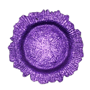 Vente en gros de 13 pouces flocon de neige de mariage et de fête sous les assiettes <span class=keywords><strong>assiette</strong></span> de présentation en <span class=keywords><strong>plastique</strong></span> Royal Blue Reef - Product Image 5