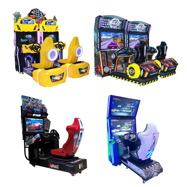 Amusement Park 32 Inch LCD Metal Outrun Racing Arcade Game Machine Bill Acceptor Coin VR 1 Year Warranty Game Center English