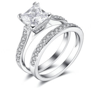 Anillo de Compromiso de Plata de Ley para Mujer, Certificado por IGI, con Circonita Cúbica y Piedra Tallada, para Boda, Aniversario, Regalo - Product Image 4