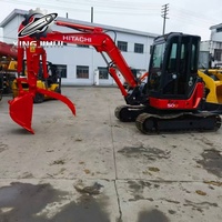 Mini-excavatrice Hitachi Zaxis 50U d'occasion avec pince à griffes, petite pelle japonaise d'origine pour travaux de jardinage, de construction et d'ingénierie