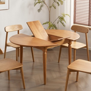 <span class=keywords><strong>Table</strong></span> à manger <span class=keywords><strong>extensible</strong></span> et pliable <span class=keywords><strong>en</strong></span> bois massif de style nordique moderne avec plateau réglable pour usage <span class=keywords><strong>en</strong></span> restaurant - Product Image 2