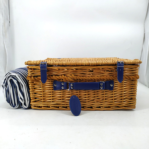 <span class=keywords><strong>Cesta</strong></span> de <span class=keywords><strong>Picnic</strong></span> Portátil Ecológica Willow para <span class=keywords><strong>6</strong></span> <span class=keywords><strong>Personas</strong></span>, con Mimbre y PP, para Camping y Almacenamiento de Alimentos, 50x45x22cm, Gran Venta - Product Image 2
