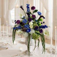 Centre de table floral artificiel de luxe haut de gamme pour la décoration de mariages et d'événements à louer